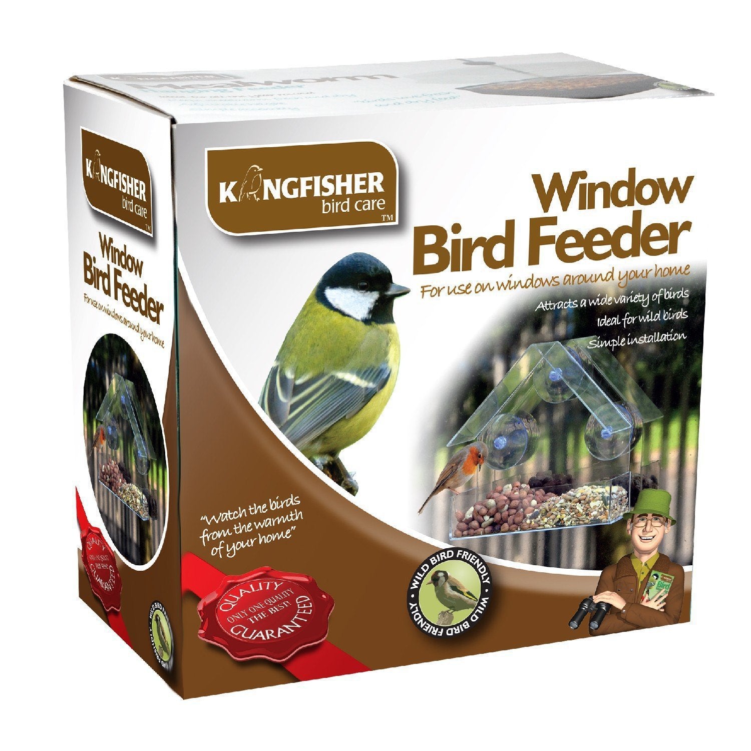 Clear visible Window Bird Feeder