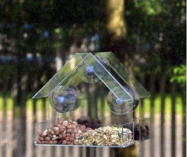 Clear visible Window Bird Feeder