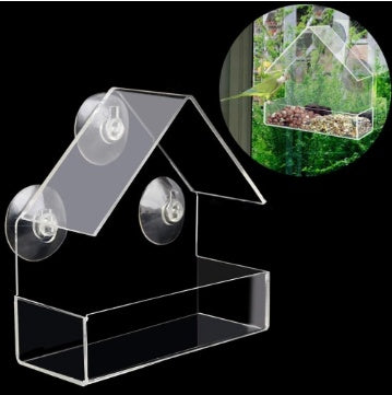 Clear visible Window Bird Feeder