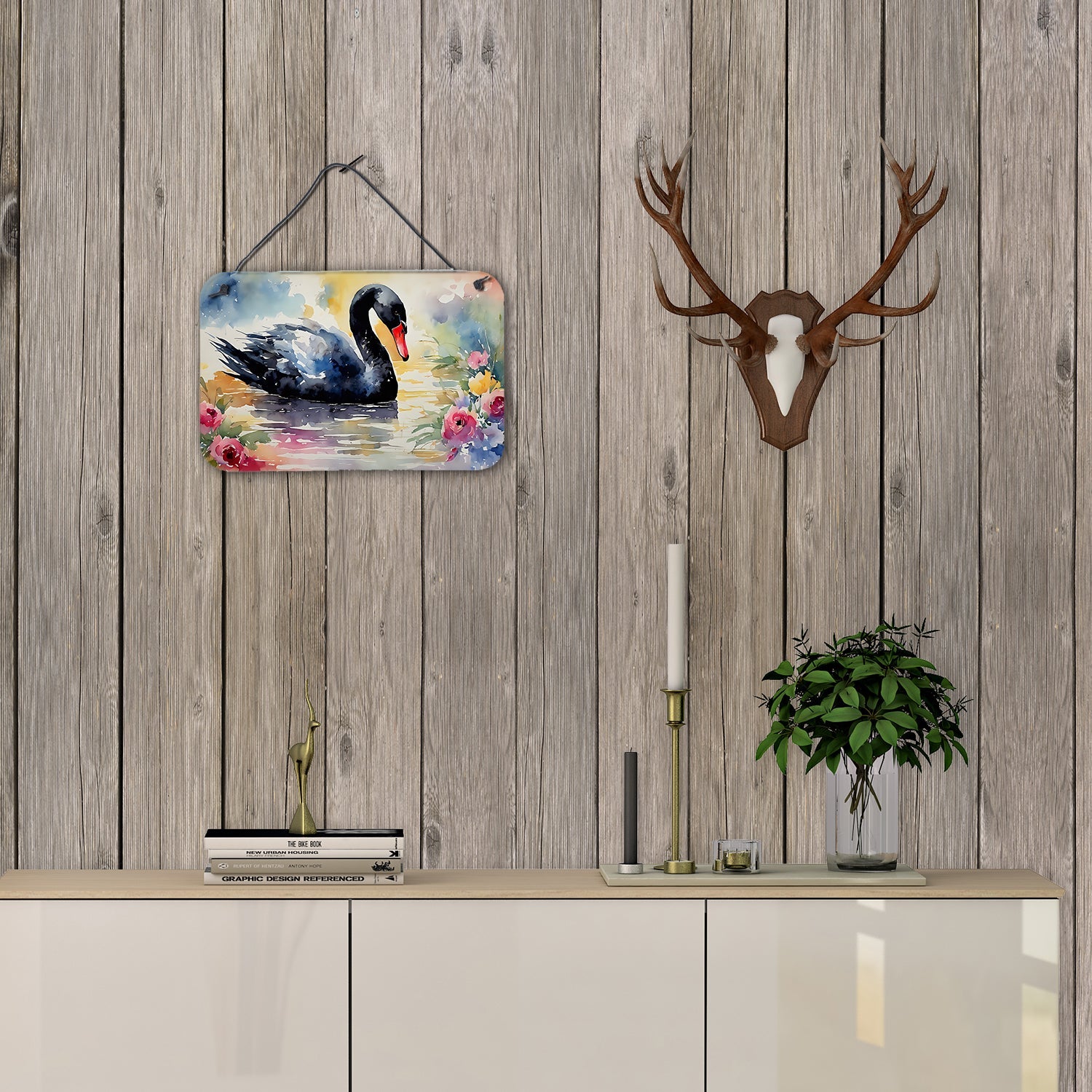 Black Swan Wall or Door Hanging Prints