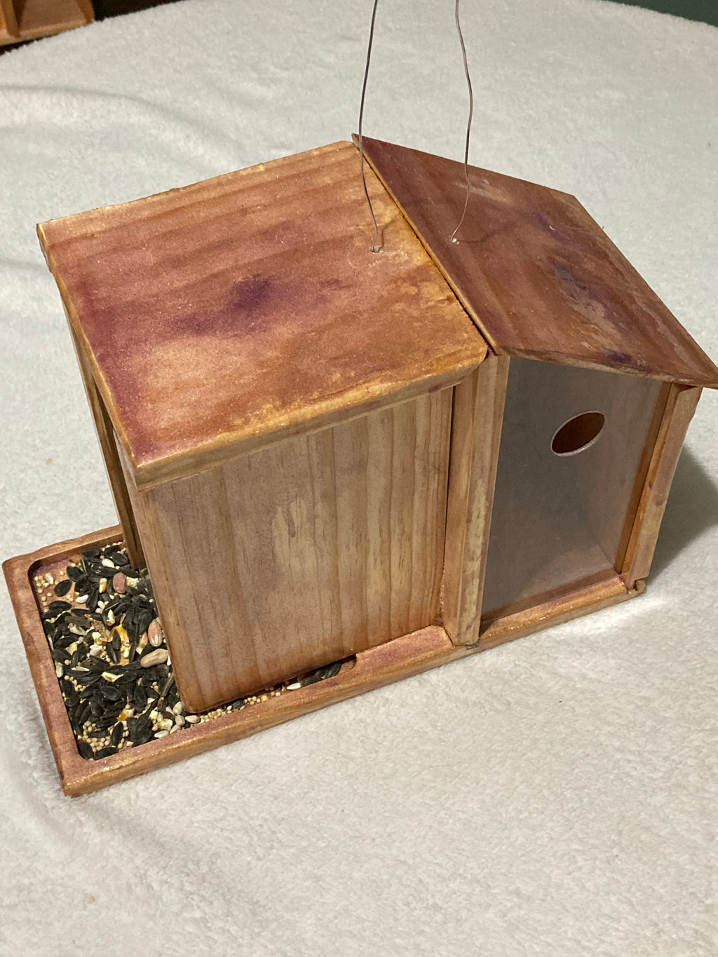 Handcrafted convertible bird condo in pastel color