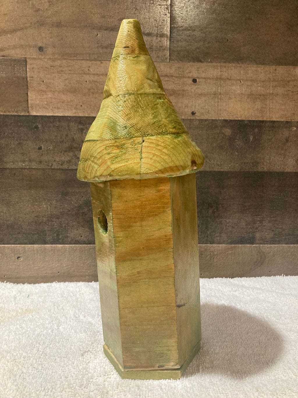 side view of whimsical tower