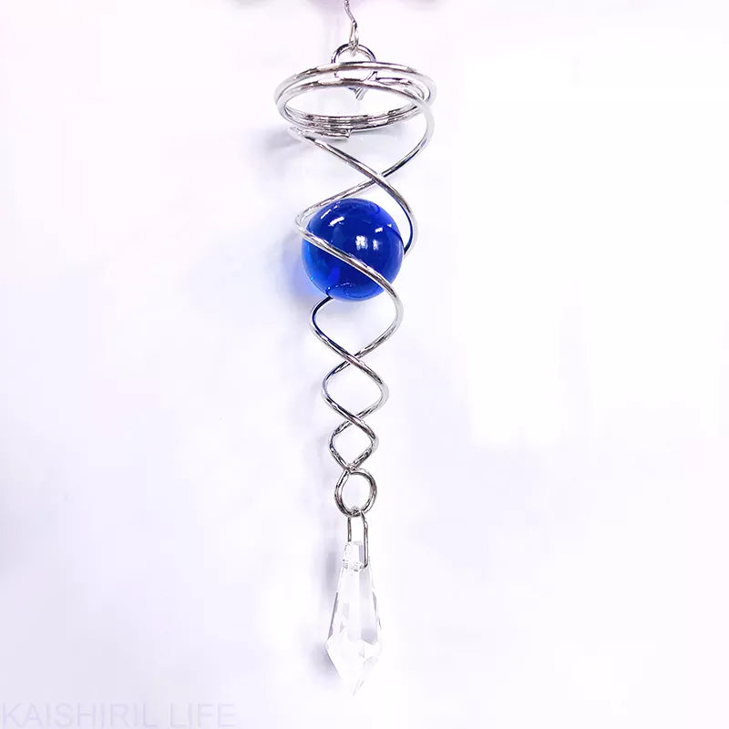 Hummingbird Wind Chimes Crystal Sun Catcher Stained Garden Decoration