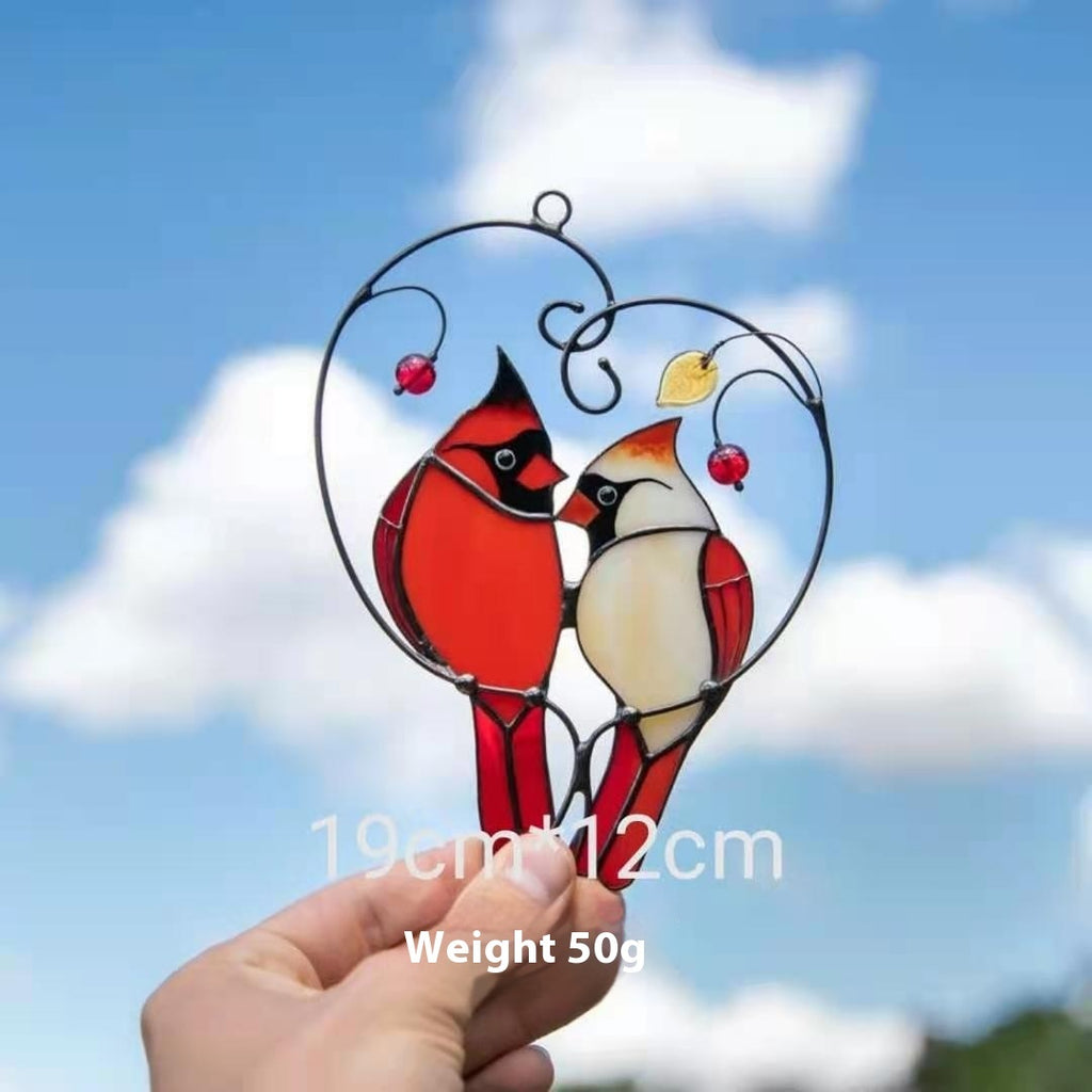 Colorful Glass Bird Ornaments Window Hummingbird Pendant